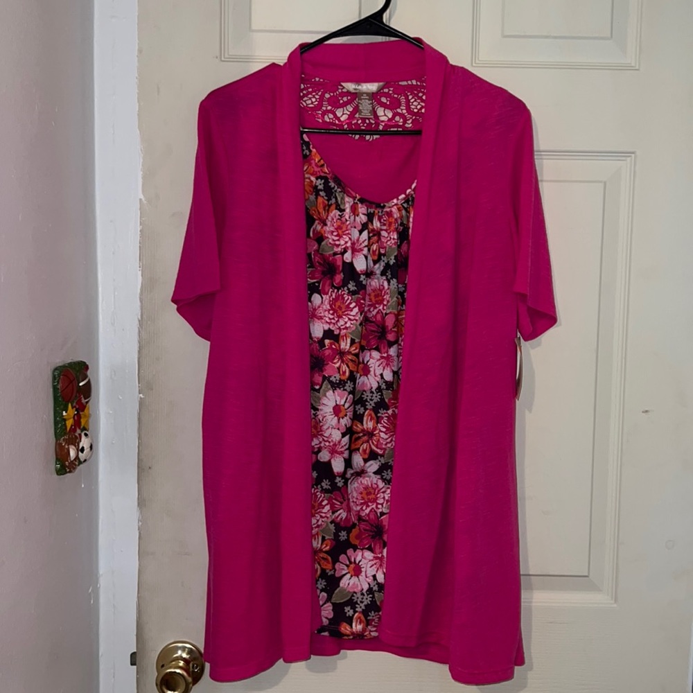 Pink Floral Blouse